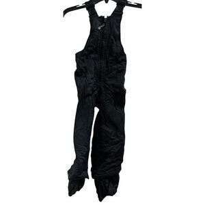 TOMA Black kids Bib overall ski snow pants winter stretch adjustable straps sz 5